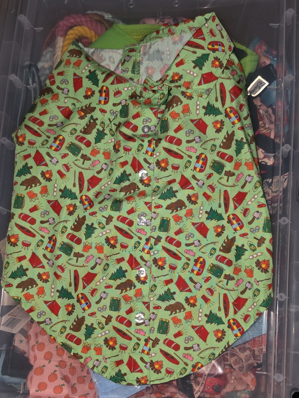 Green Camping Pet Shirt
